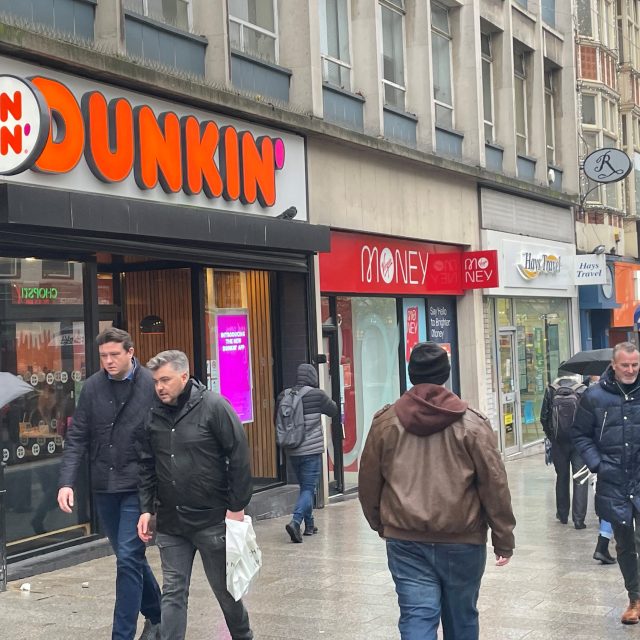 Dunkin donuts shop on Lord Street Liverpool